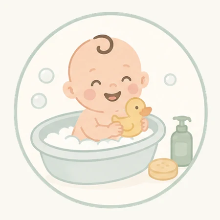 Icono de baño y cuidado