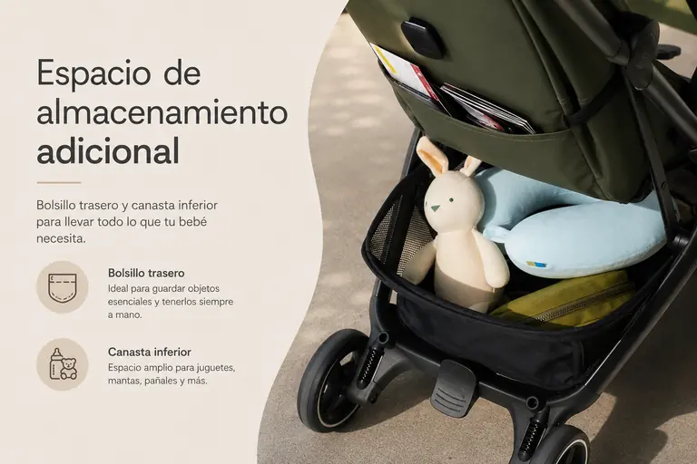 Cesta inferior y bolsillo trasero de la Bugaboo Butterfly 2