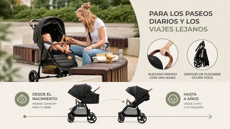 Kinderkraft GRANDE PLUS para paseos diarios
