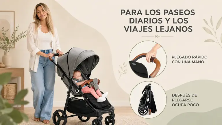 Kinderkraft GRANDE PLUS plegado rápido con una mano